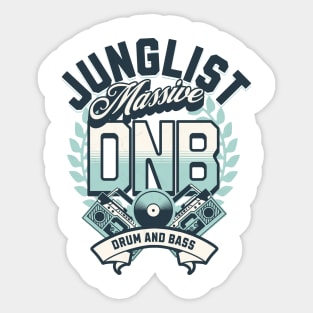 DNB - Junglist Massive (Dark green/mint) Sticker